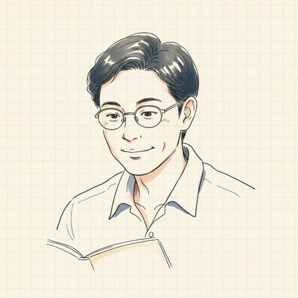 このノートの筆者・啓介の手描きアイコン